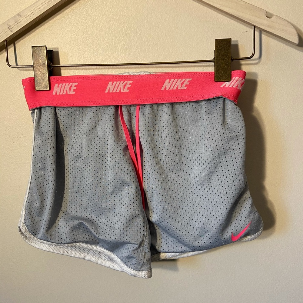 📚4/$20 SALE NIKE MESH PINK LOGO FOLD OVER WAIST